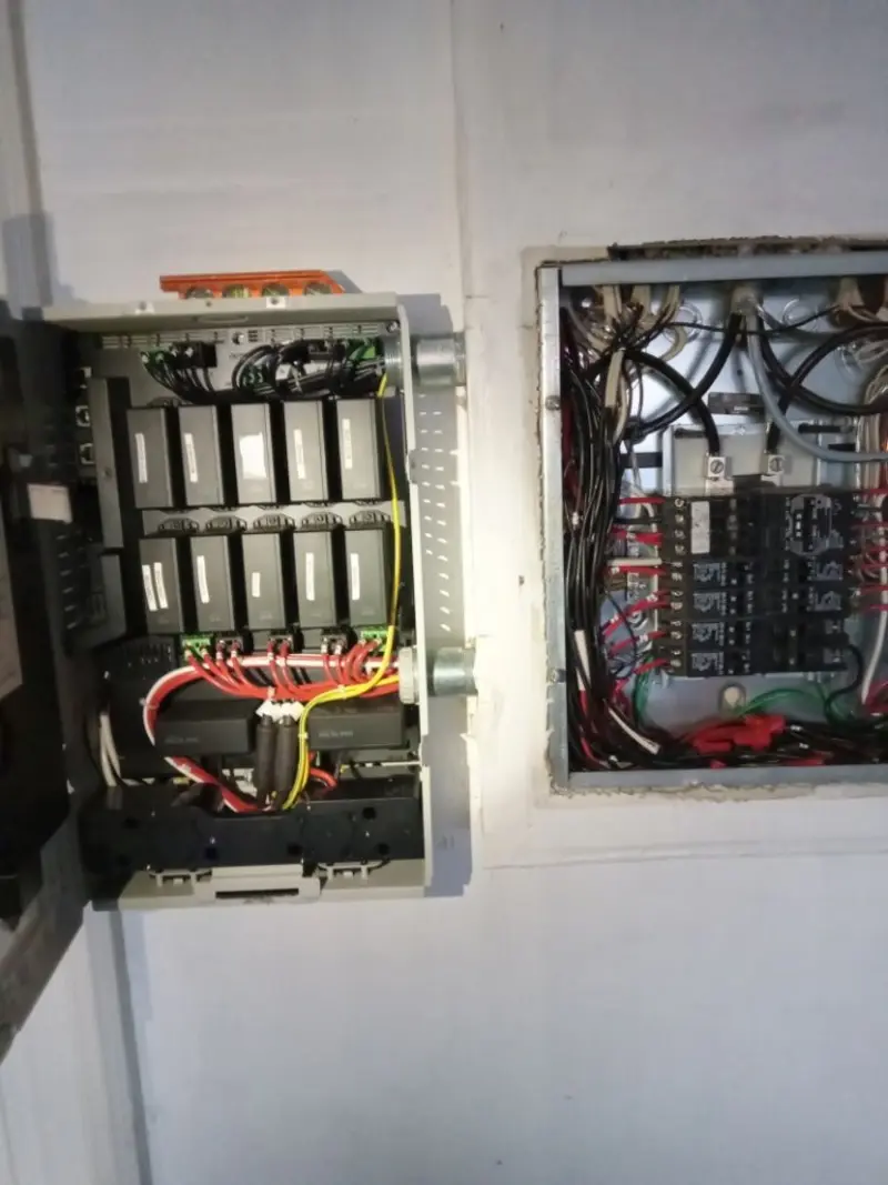 Electrical panel upgrade completed for Security Camera Wiring in Palermo